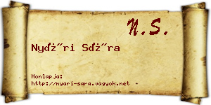 Nyári Sára névjegykártya